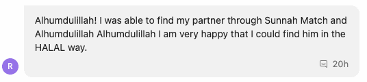 Sunnah Match marriage testimonial